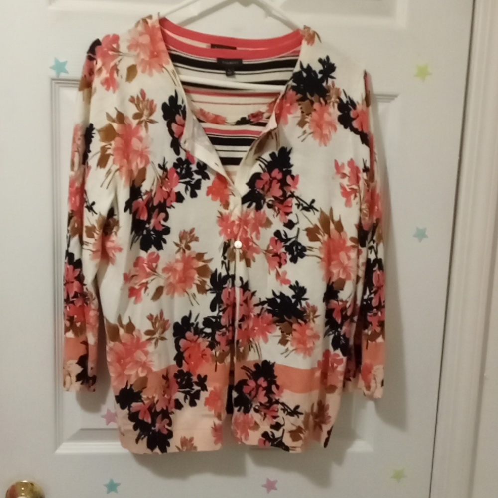Two piece, shell and cardigan set